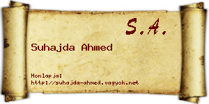 Suhajda Ahmed névjegykártya